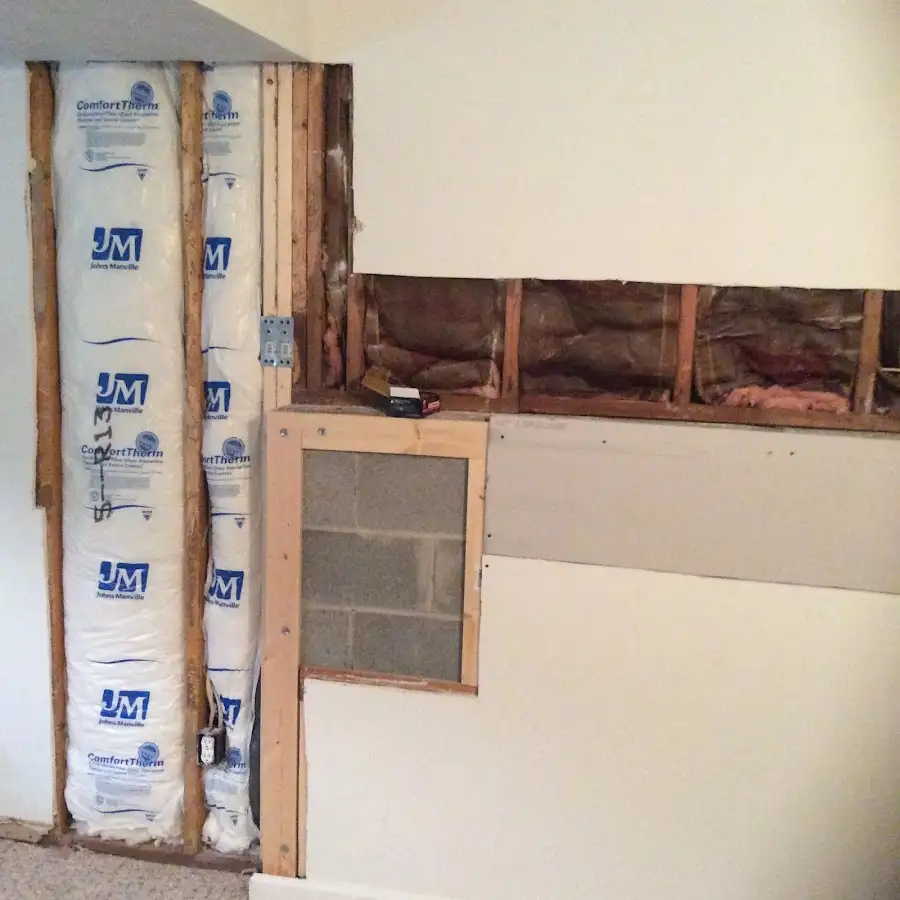 Wall insulation replacement during Basement Flood Cleanup in Canyon Lake